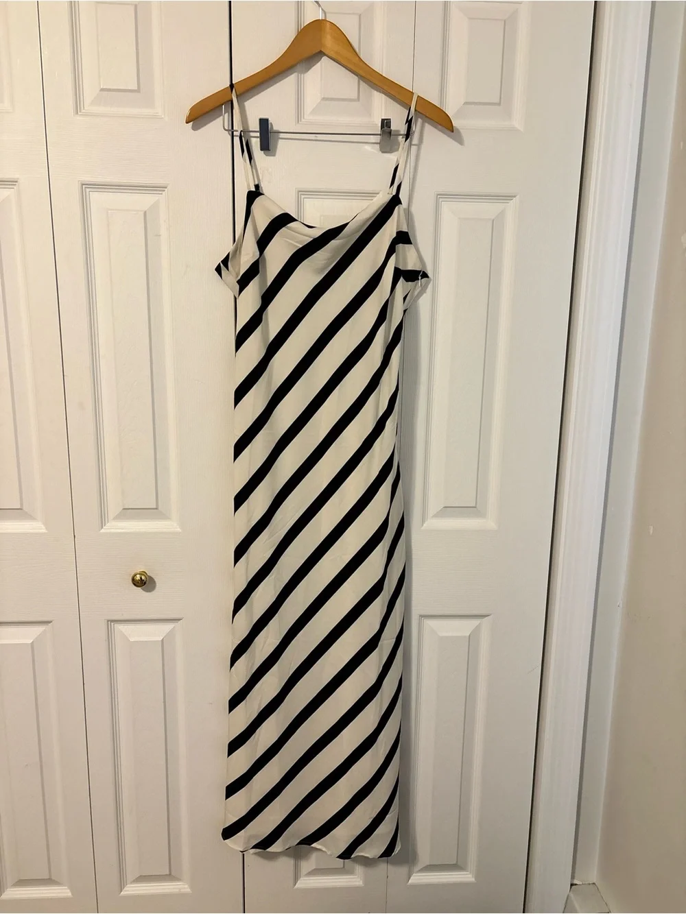 A&F Stripe Cowl Neck Slip Maxi Dress NEVER WORN